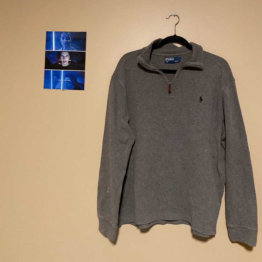 🦈Mens Ralph Lauren grey quarter zip🦈